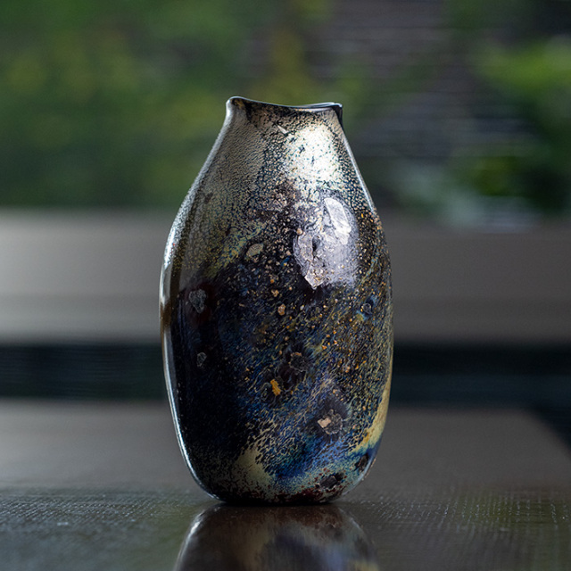 ガラス　花器　作家
