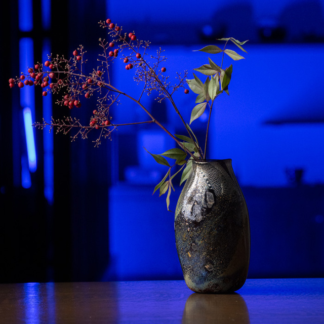 ガラス　花器　作家