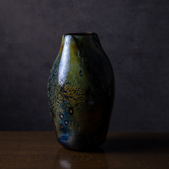 ガラス　花器　作家