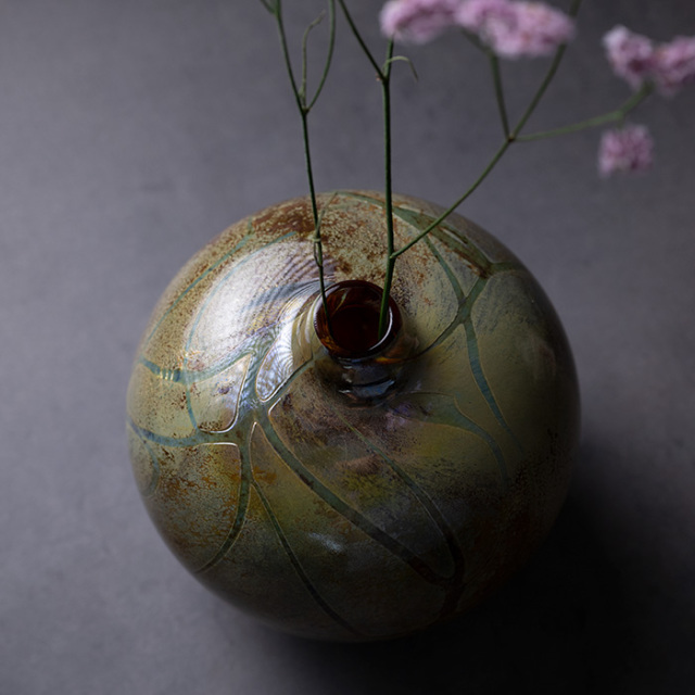 ガラス　花器　鉢