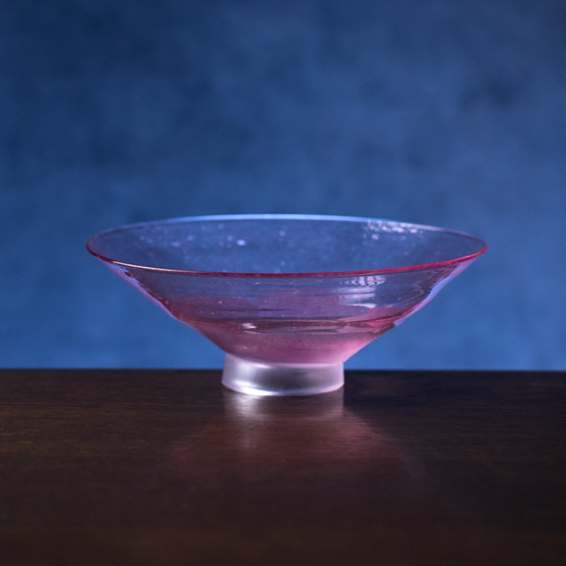 ガラス　抹茶茶碗