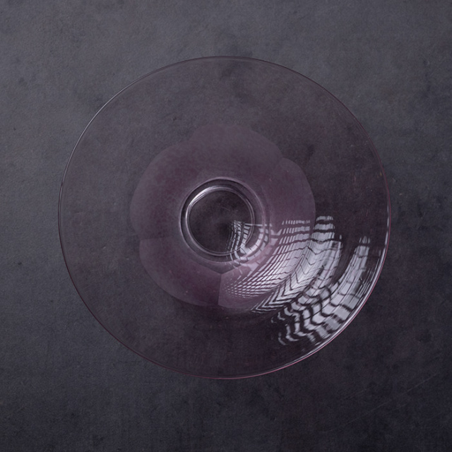 ガラス　抹茶茶碗