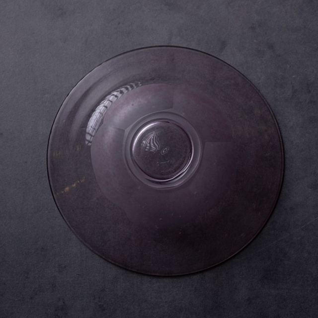 ガラス　抹茶茶碗