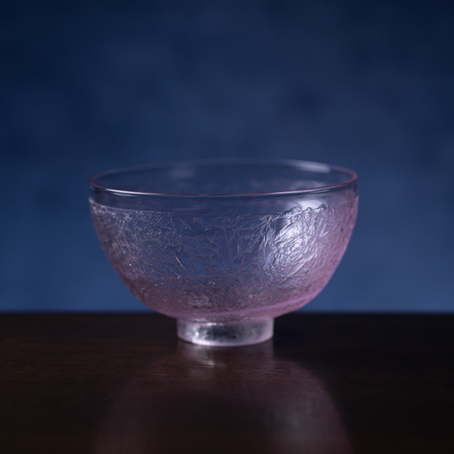 ガラス　抹茶茶碗