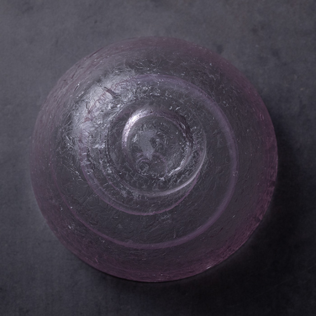 ガラス　抹茶茶碗