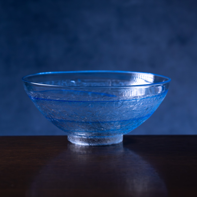 ガラス　抹茶茶碗