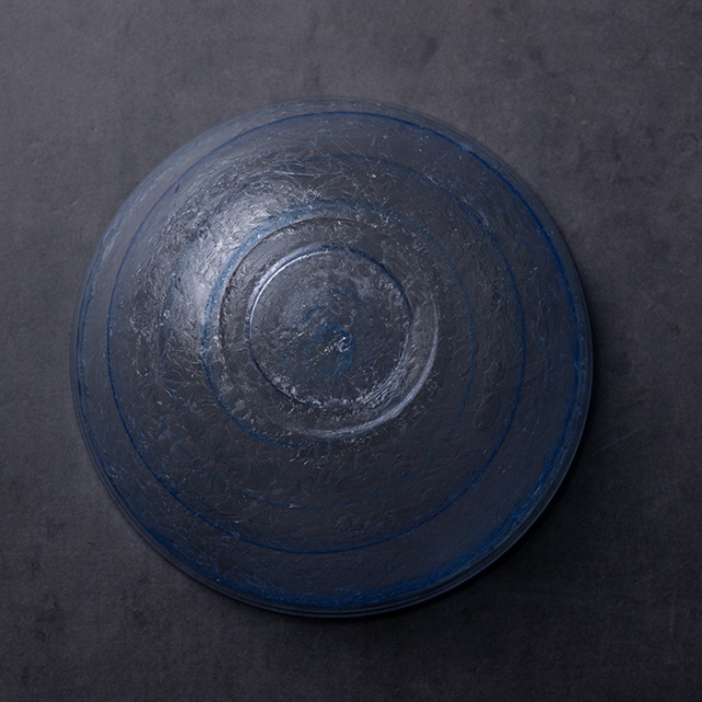 ガラス　抹茶茶碗