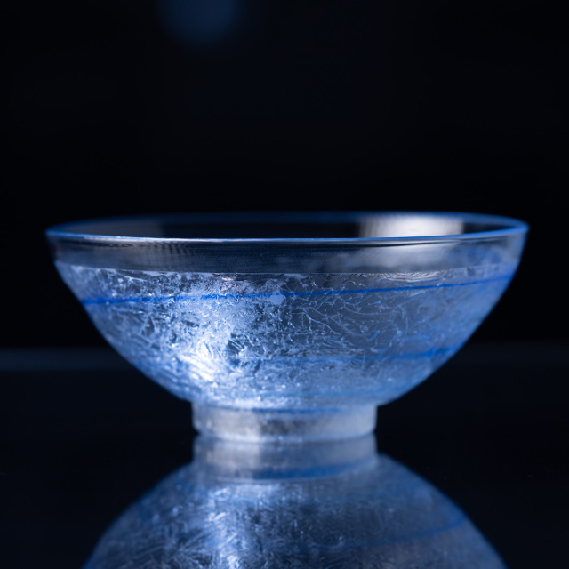 ガラス　抹茶茶碗