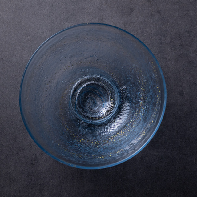 ガラス　抹茶茶碗