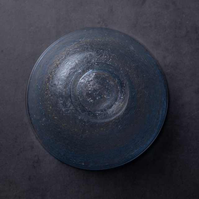 ガラス　抹茶茶碗