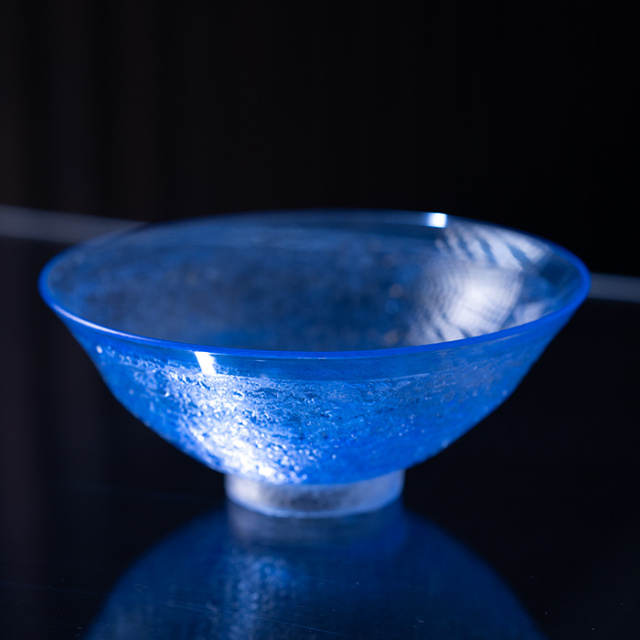 ガラス　抹茶茶碗