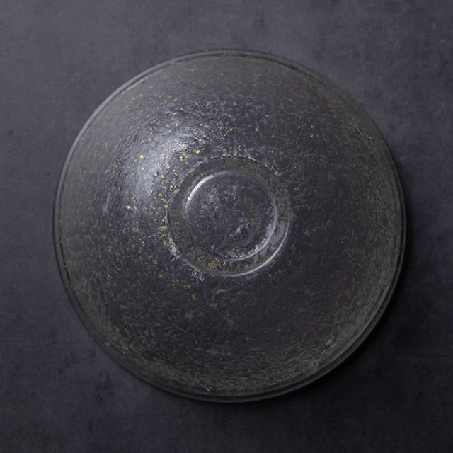 ガラス　抹茶茶碗