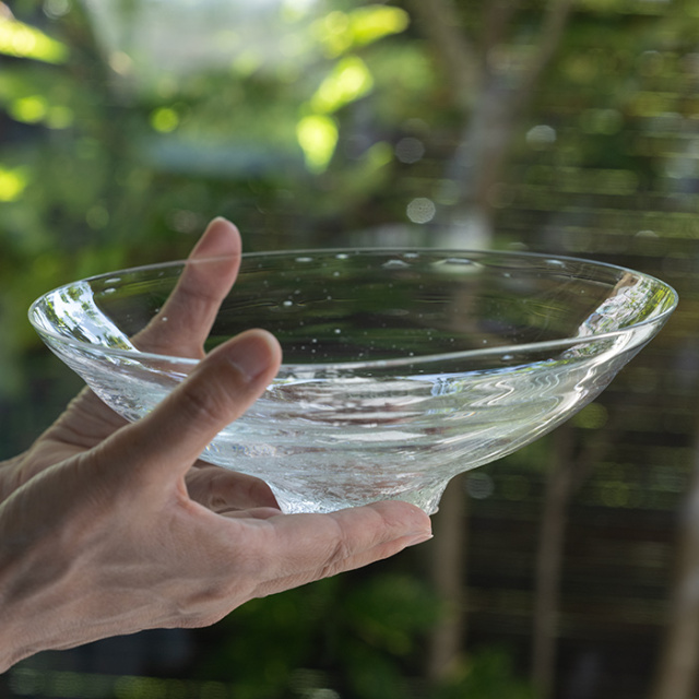 ガラス中鉢| 膠紋鉢（KOK-409） 作家「岸本耕平」