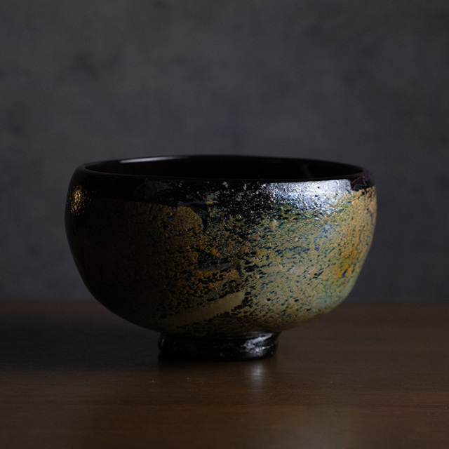 ガラス抹茶碗 | 凛彩茶碗（KOK-422） 作家「岸本耕平」