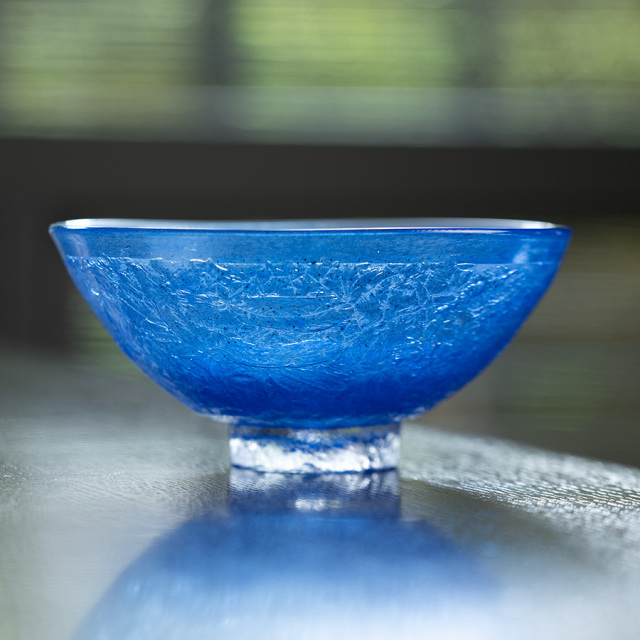 ガラス　抹茶碗　　作家