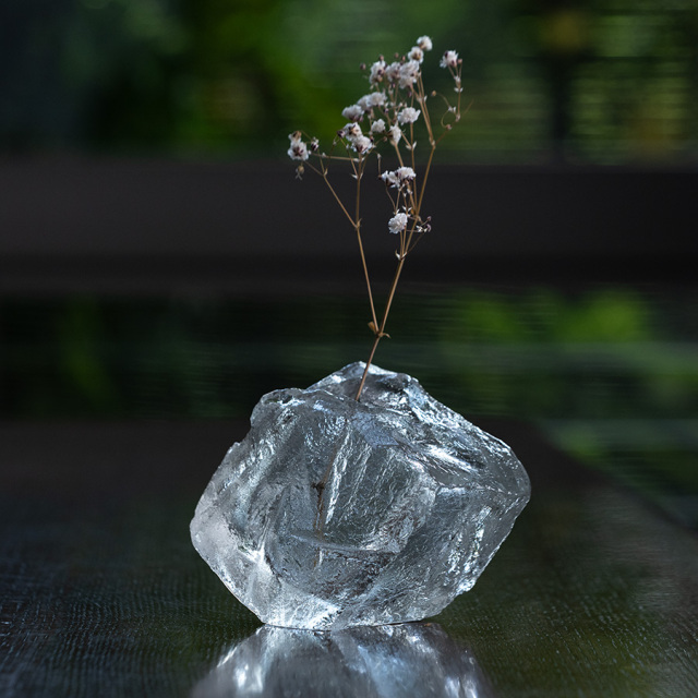 ガラス　花器　　作家