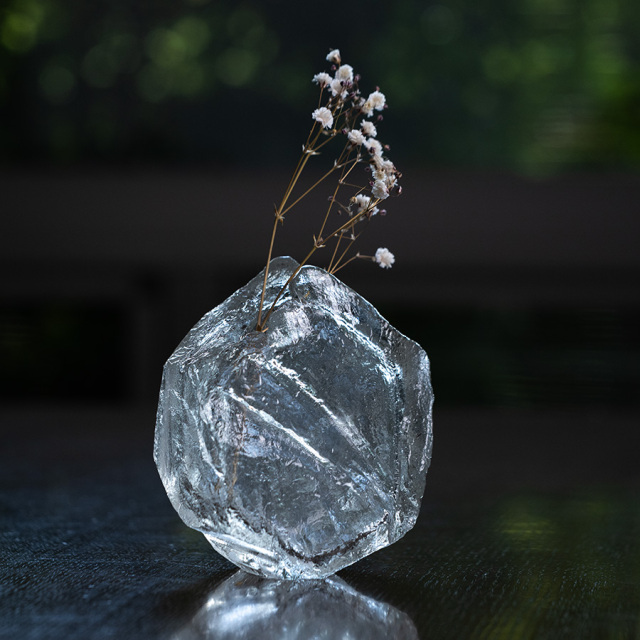 ガラス　花器　　作家