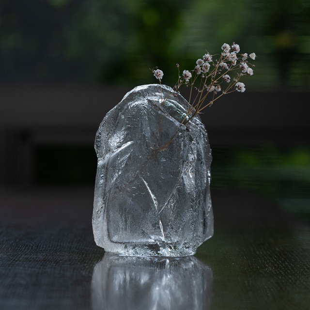 ガラス　花器　　作家