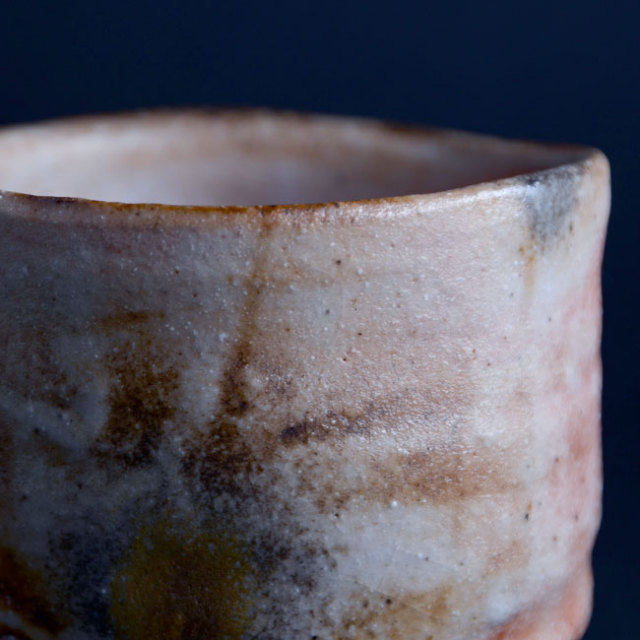 伊賀志野茶碗（共箱付A）　作家「新学」 