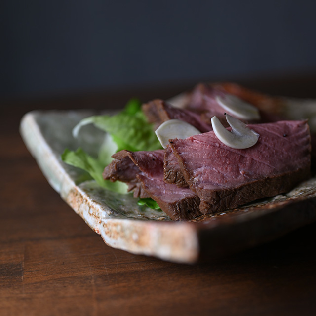 新品・陶芸品・灰釉の器・和菓子皿 送料無料 ｜和食器 伊賀灰釉叩き皿（MA-276） 作家「新学」