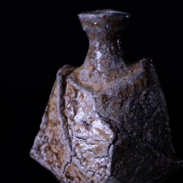 共箱付】伊賀鎬徳利（MA-286) 作家「新学」