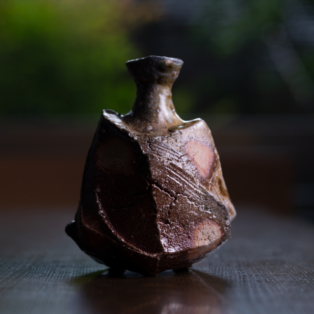 共箱付】伊賀鎬徳利（MA-286) 作家「新学」