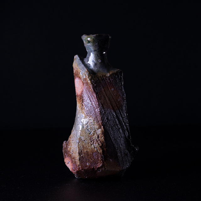 共箱付】伊賀鎬徳利（MA-287) 作家「新学」