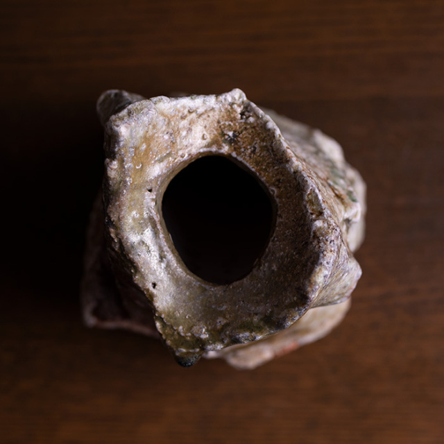 共箱付】伊賀鎬花入（MA-301) 作家「新学」