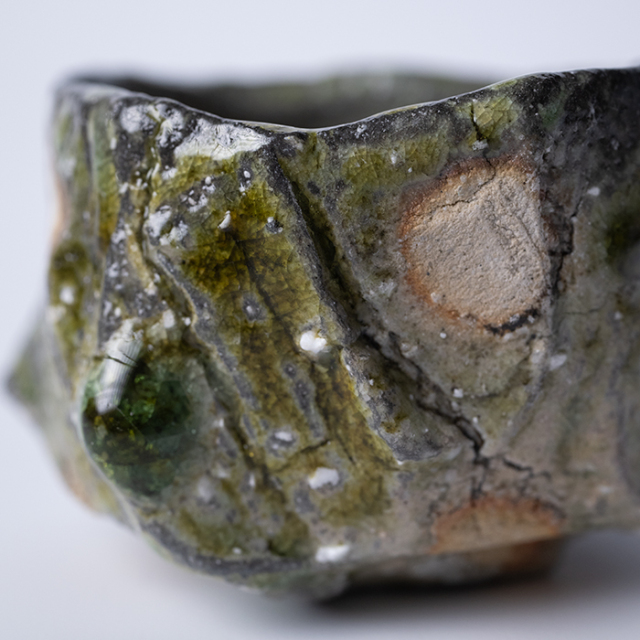 共箱付】伊賀鎬ぐい呑（MA-358) 作家「新学」