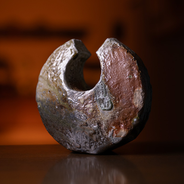 共箱付 | 伊賀まどか花器「小」（MA-376) 作家「新学」