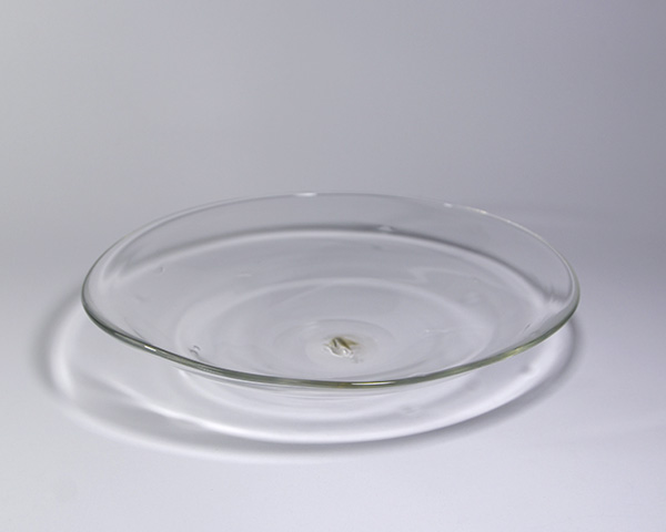 ガラス しずく皿 (L） 作家「原光弘」