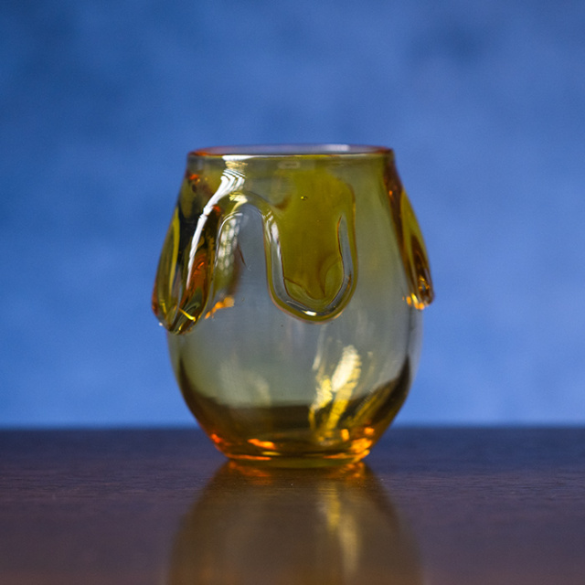 ガラス カップ | melting「アンバー」（MM-003） 作家「宮田朋音」