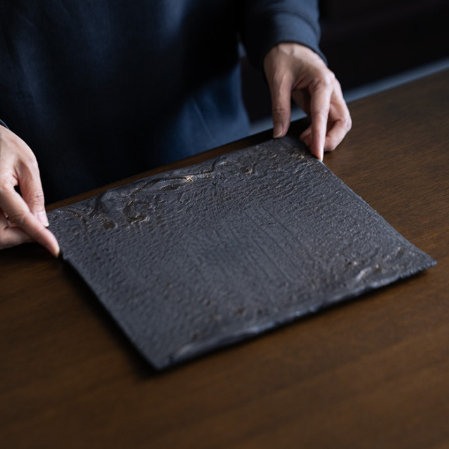 作家陶器 四角大皿 黒 square 27長角皿 黒 | 小田陶器公式サイト