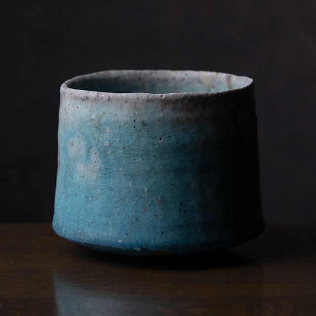 共箱付 | 青蛇旅茶碗 (MS-024) 作家 「清水万佐年」