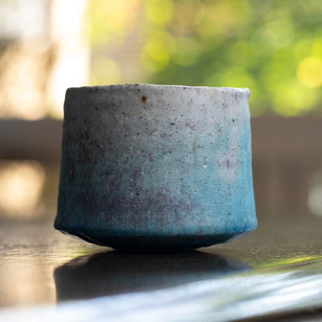 共箱付 | 青蛇旅茶碗 (MS-024) 作家 「清水万佐年」