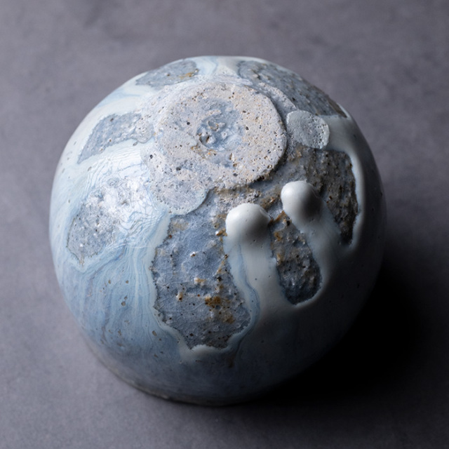 共箱付 | 蛇式唐津旅茶碗 (MS-026) 作家 「清水万佐年」