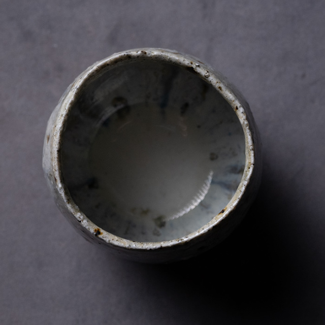 共箱付 | 蛇式唐津大酒呑 (MS-054) 作家 「清水万佐年」