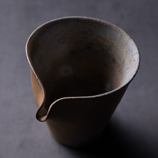 酒器 | 白丹波片口 (MS-077) 作家 「清水万佐年」