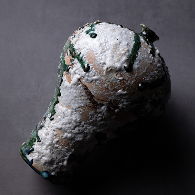 共箱付| 蛇式織部花生 (MS-082) 作家 「清水万佐年」