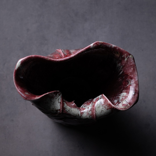 共箱付| 赤蛇花生 (MS-083) 作家 「清水万佐年」