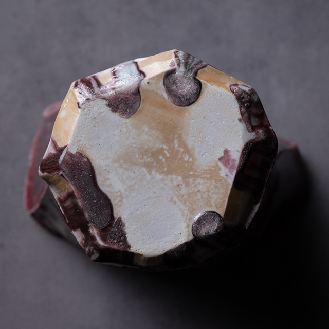 哥釉花生 共箱付| 赤蛇花生 (MS-083) 作家 「清水万佐年」