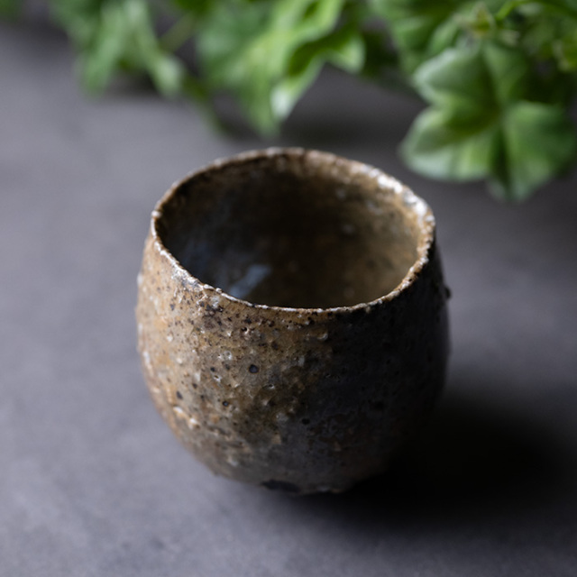 共箱付 | 黄蛇ぐい呑 (MS-091) 作家 「清水万佐年」