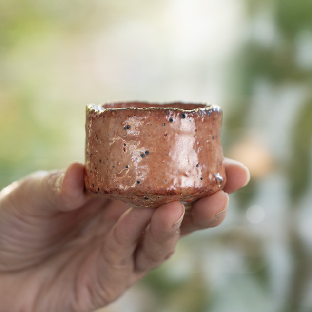 共箱付 | 丹波志野ぐい呑 (MS-094) 作家 「清水万佐年」