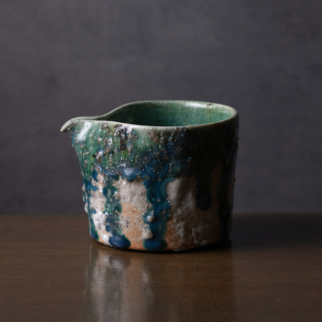 酒器 | 蛇式織部片口 (MS-188) 作家「清水万佐年」