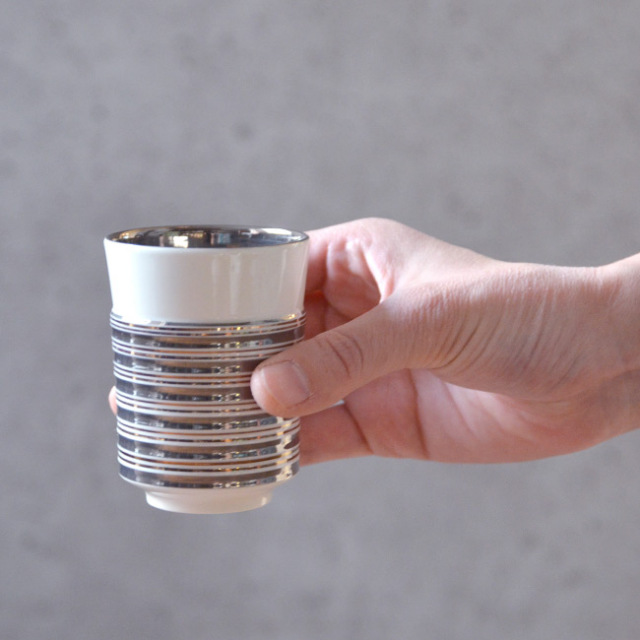 和食器　Layer.series お湯のみ SILVER　作家「田中雅文」
