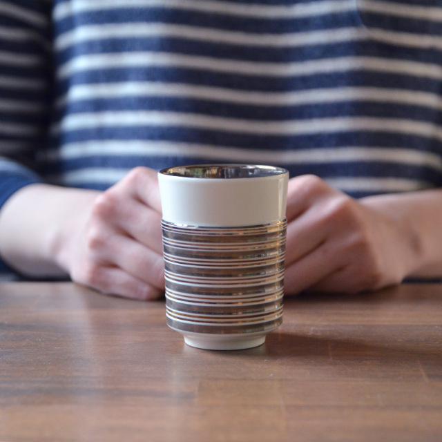 和食器　Layer.series お湯のみ SILVER　作家「田中雅文」
