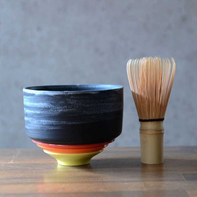 彩泥四重茶碗「CUSTOM”黒