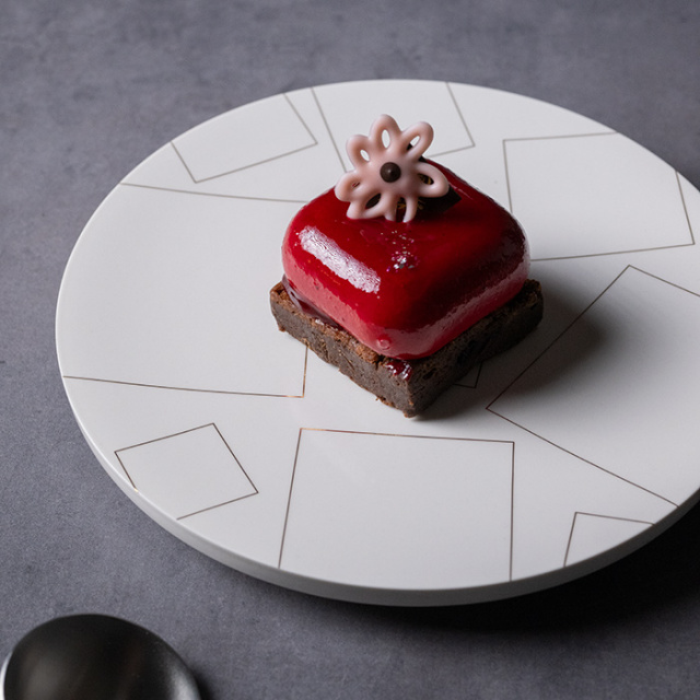 和食器 | 中皿 | Layer.series Flat plate 7「Gold Decal」 (MT-066