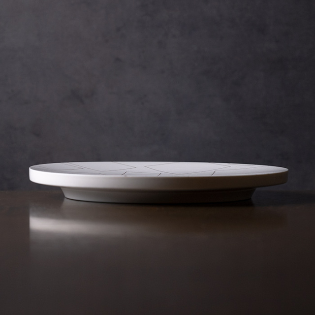 和食器 | 中皿 | Layer.series Flat plate 7「Gold Decal」 (MT-066