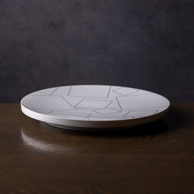 和食器 | 中皿 | Layer.series Flat plate 7「Platinum Decal」 (MT